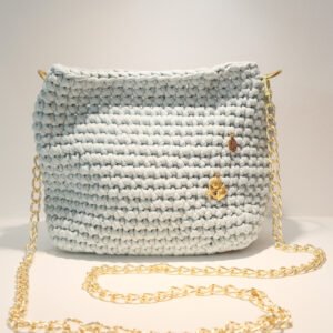 Baby blue Crocheted Handbag