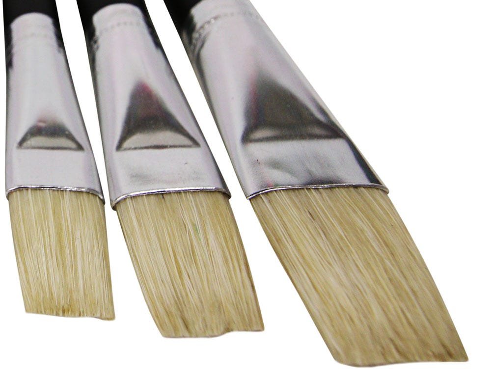 Brushes 12pc Flat 1-12 - Image 3
