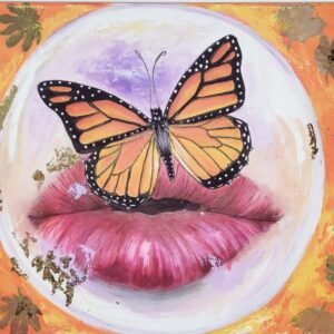 Lips and butterfly